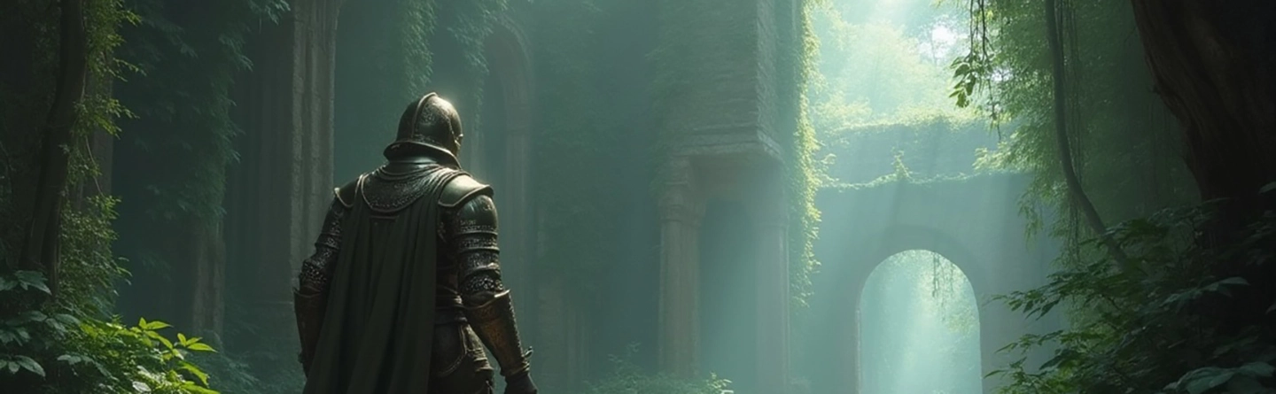 Chevalier dans une forêt mystérieuse